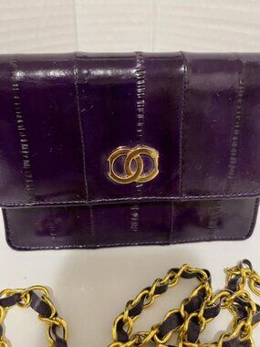 Comet eel skin mini shoulder bag.